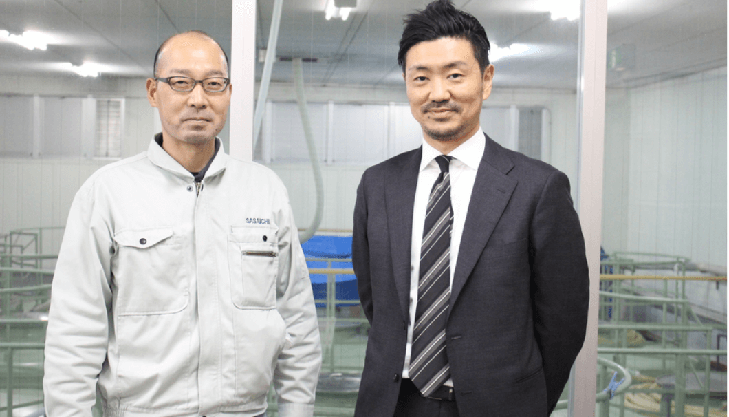 笹一酒造株式会社専務取締役の天野玲さん（右）、伊藤正和杜氏（左）