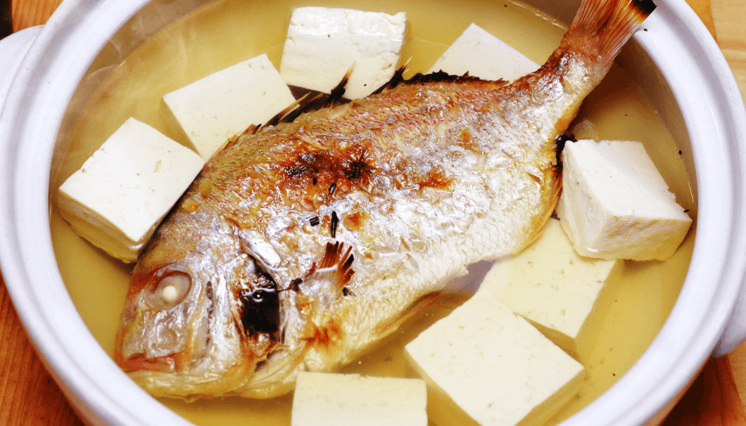 鯛の塩焼き鍋の写真
