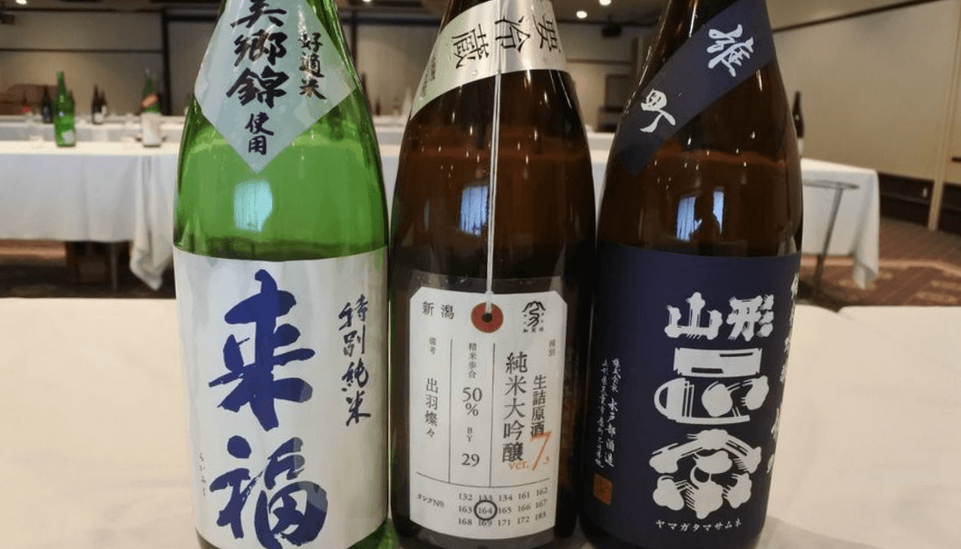 仙台日本酒サミットの利き酒TOP3の成績を残したお酒が並んだ写真