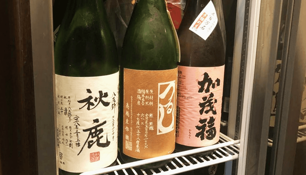 「蕎麦前ながえ、」の日本酒ラインナップ