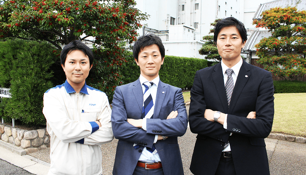 左から順に、白鶴「別鶴プロジェクト」の梶原さん、佐田さん、大岡さん