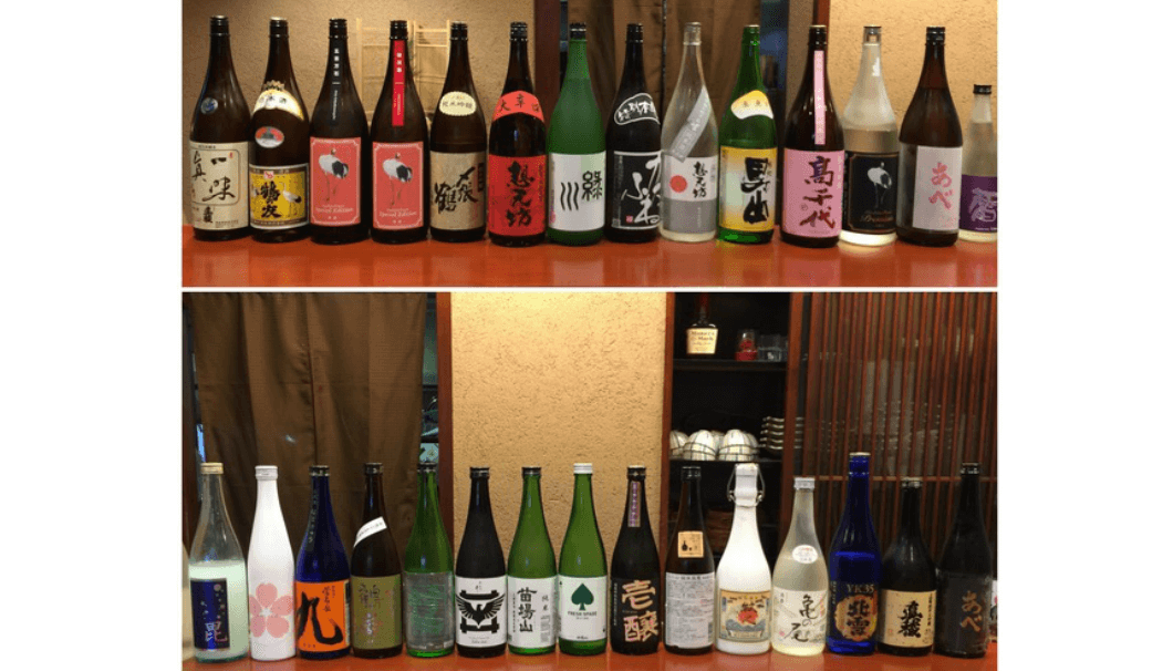 和nagomiで冷蔵庫に並んでいる日本酒　