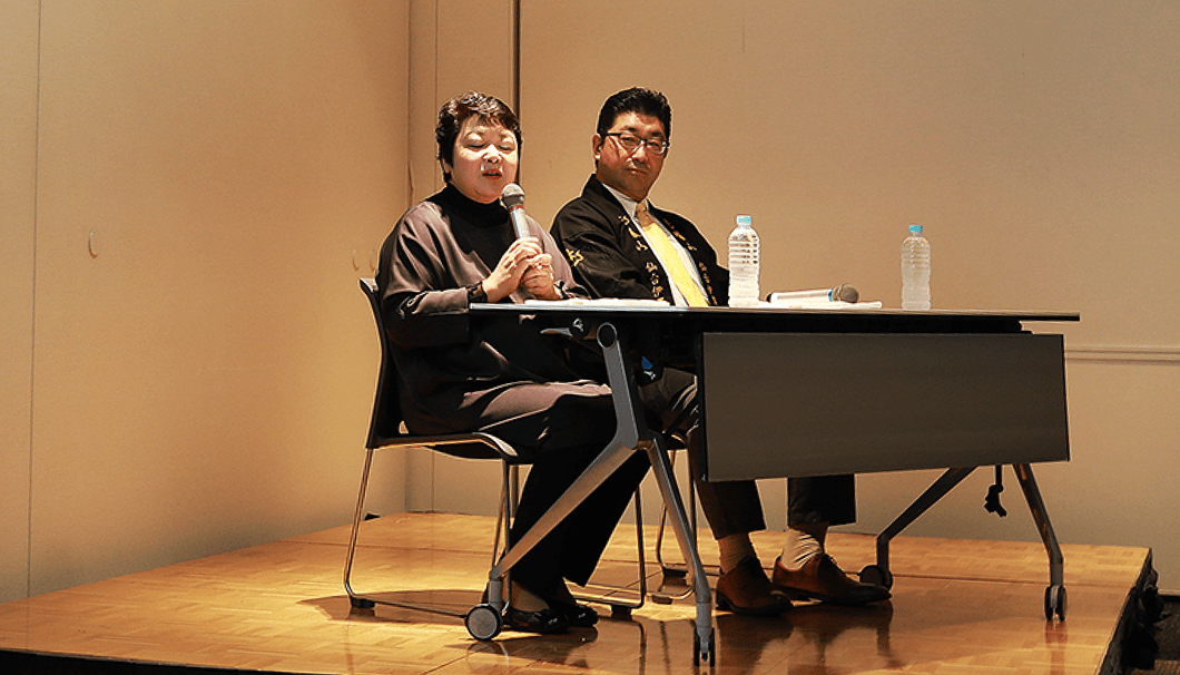 平出淑恵さん（写真左）と仙台伊澤家勝山酒造の伊澤平蔵さん