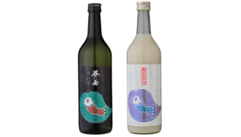 「⾕川岳純⽶吟醸アマビエラベル」と「麹から造った⽢酒 アマビエラベル」