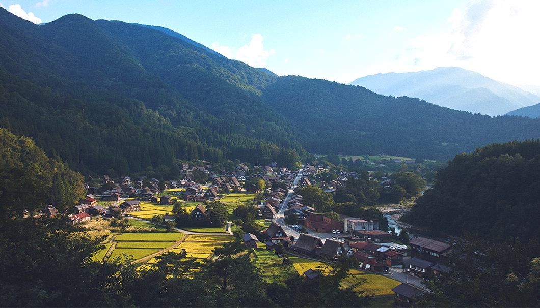 白川村の風景
