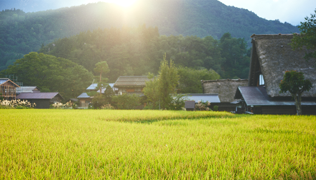 白川村の風景