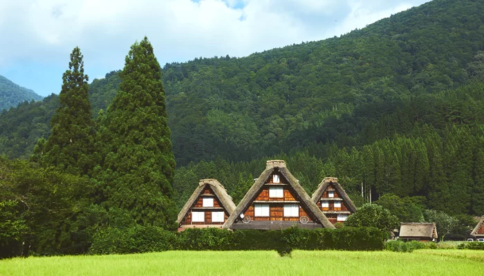 白川村の風景