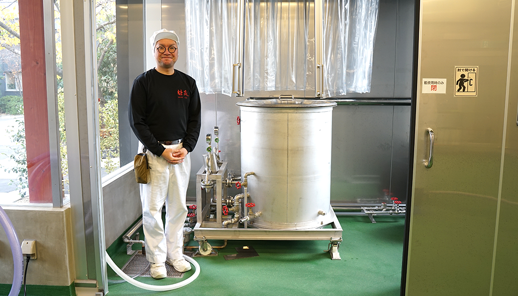 製造部 醸造管理グループの北田耕大さん