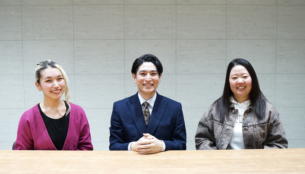（左から順に）JUNERAYさん、並里直哉さん、藤代あゆみさん