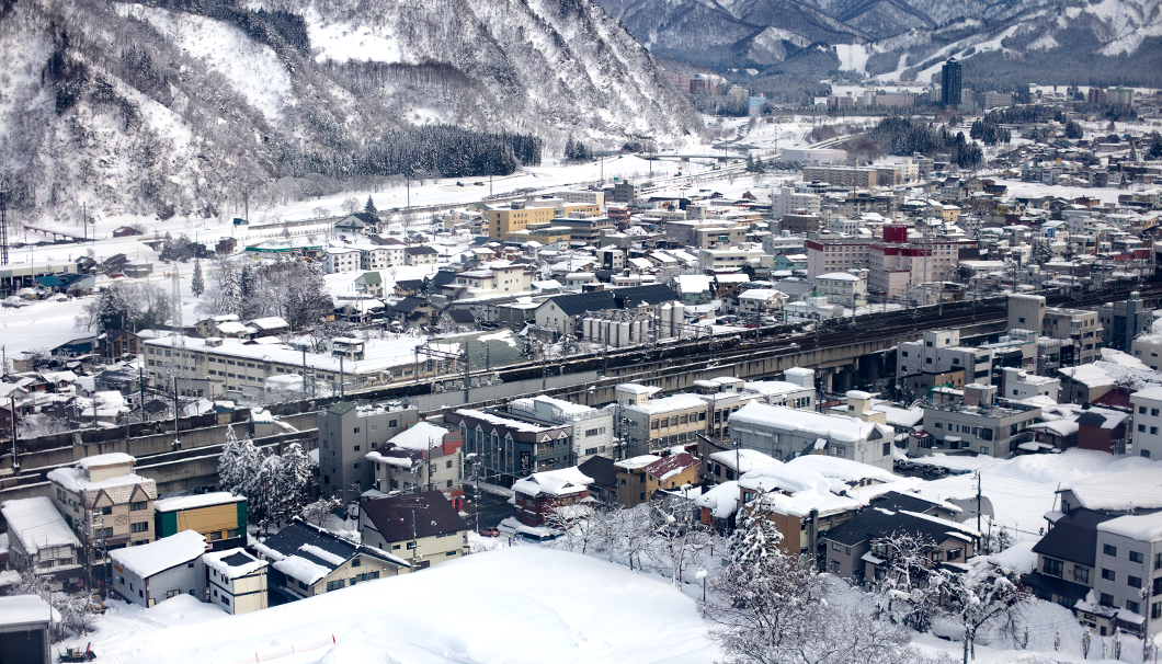 白瀧酒造の周辺の風景