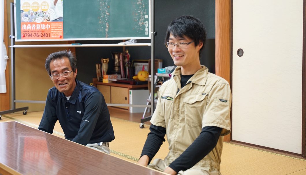 山田錦を栽培する前田典生さんと嵩人さん